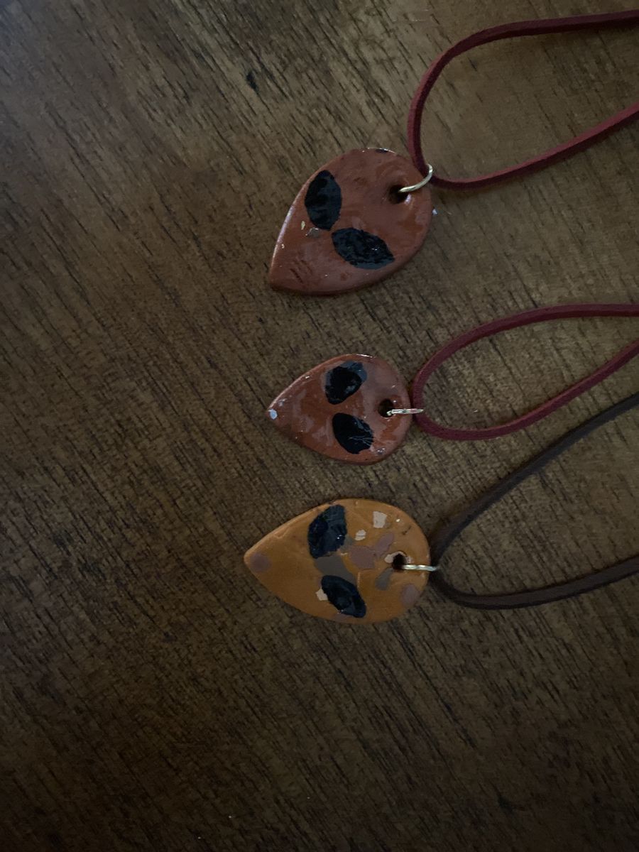 Clay Alien Necklaces
