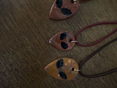 Clay Alien Necklaces