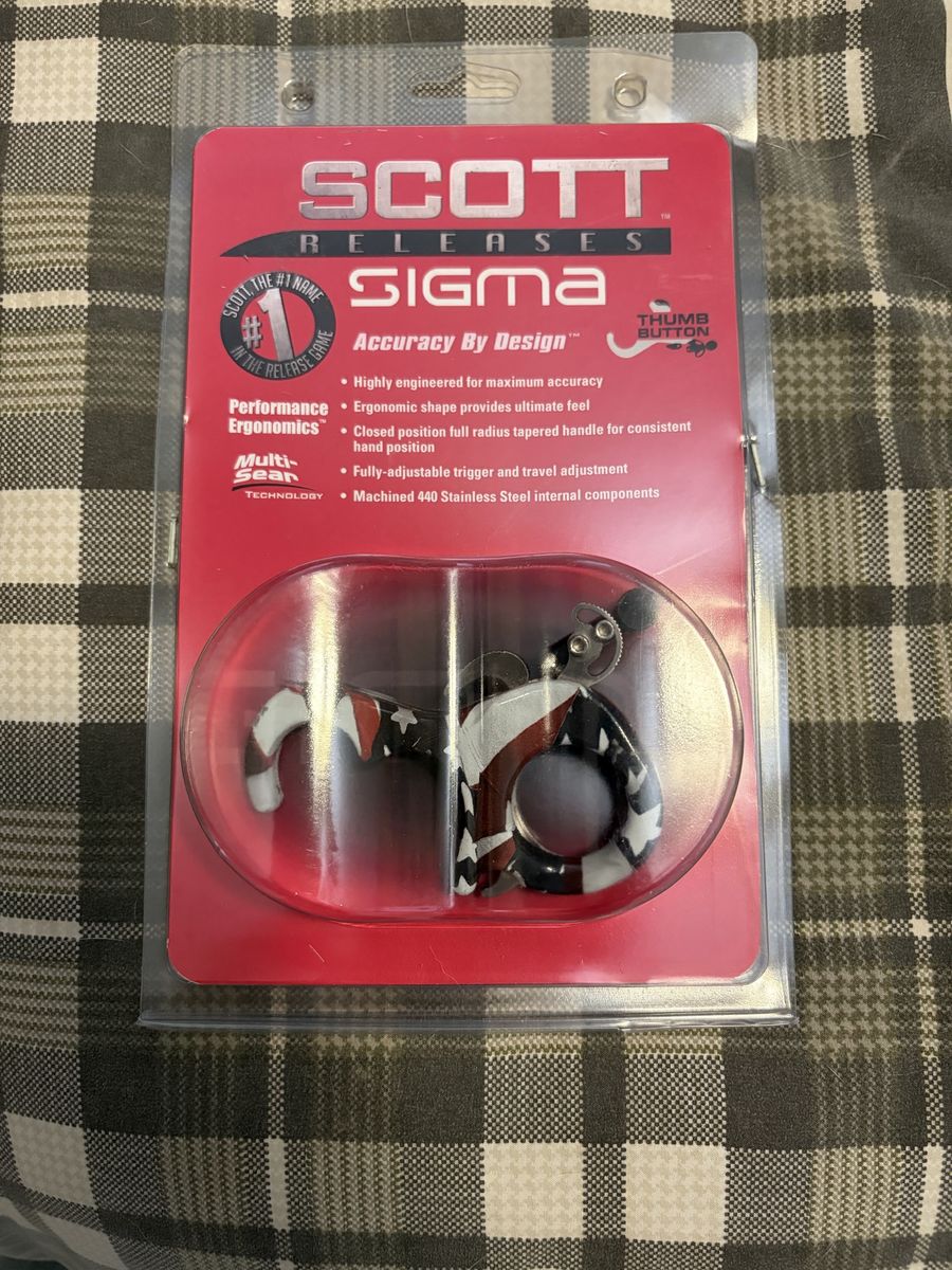 Scott Sigma 3 Finger Thumb Button Release Aid - Premium Accuracy Archery U.S.A Edition!!!