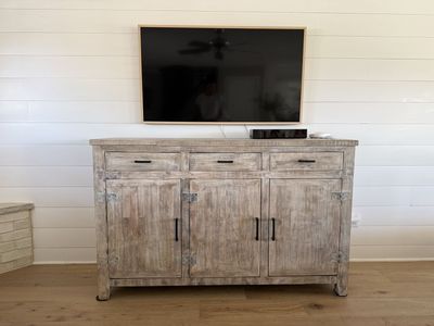 Solid wood tv console