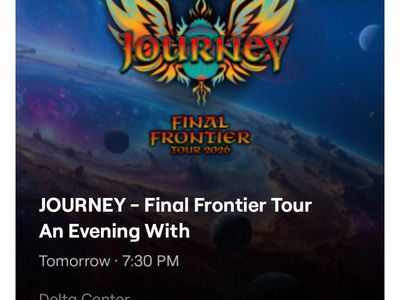 JOURNEY LIVE – 2 TICKETS FOR SALE (APRIL 12)