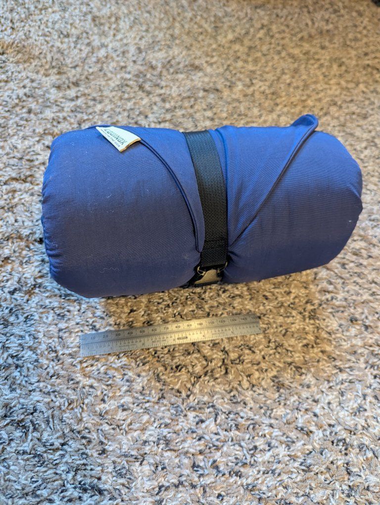 Equinox Compact Camp Pillow fleece. Blue , great shape