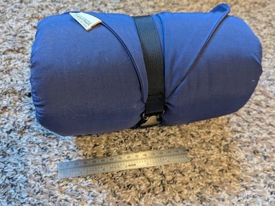 Equinox Compact Camp Pillow fleece. Blue , great shape