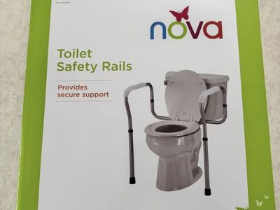 NOVA 8200-R Toilet Safety Rails - Adjustable Height & Width, 250lb Capacity