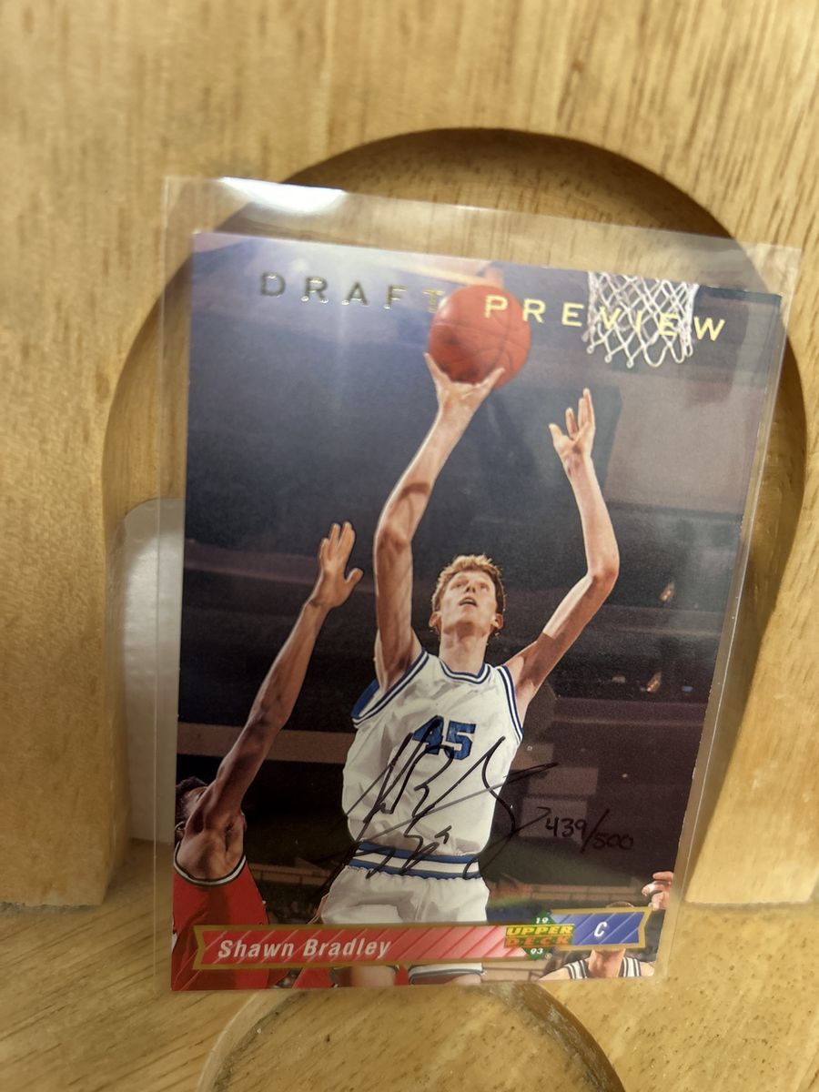 Shawn Bradley Upper Deck SP Certified Autograph BYU Rookie BYU Draft Preview w/Holographic Sticker
