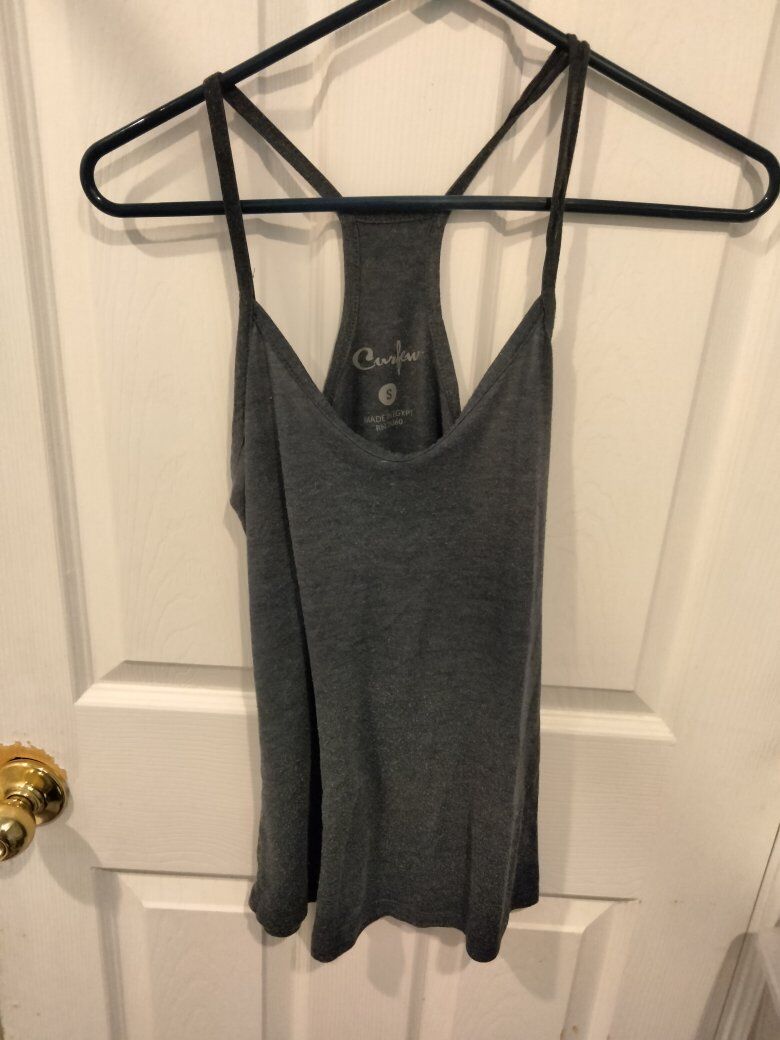 Dark grey small tank top