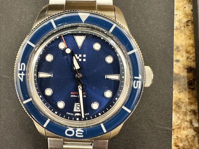 Christopher Ward C65 Aquitaine Automatic Blue Dial Watch with Extra Straps