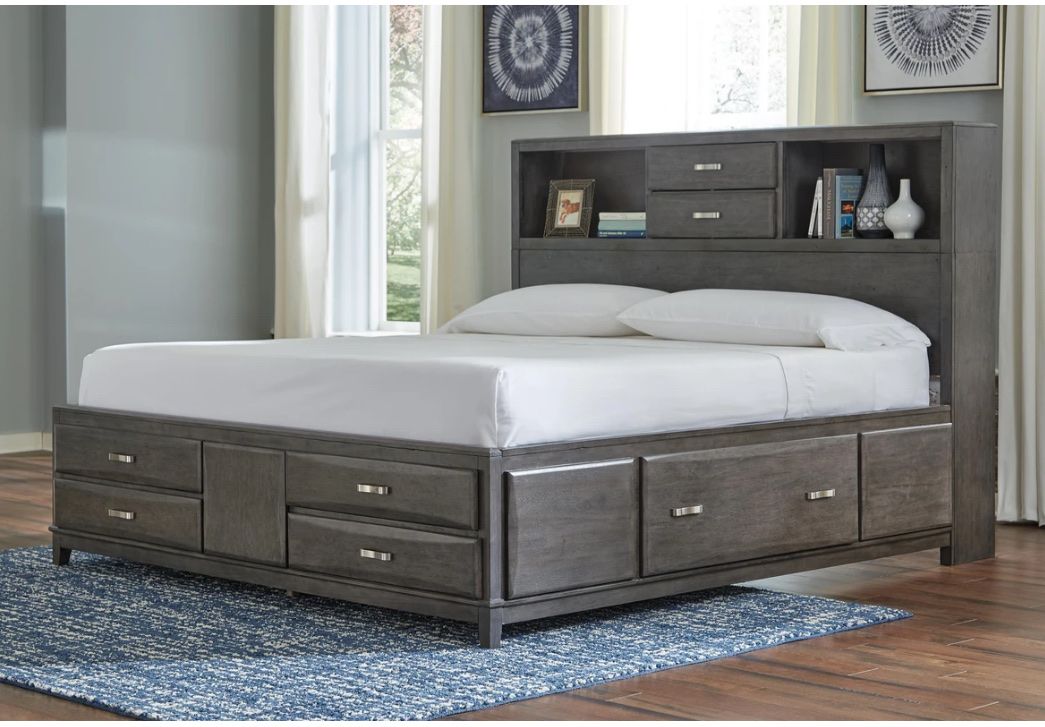 Full Storage Bed with 8 Drawers
