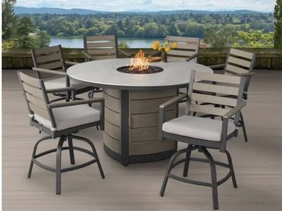 Elegant Nicolett 2-Piece High Fire Outdoor Set - Excellent Condition!