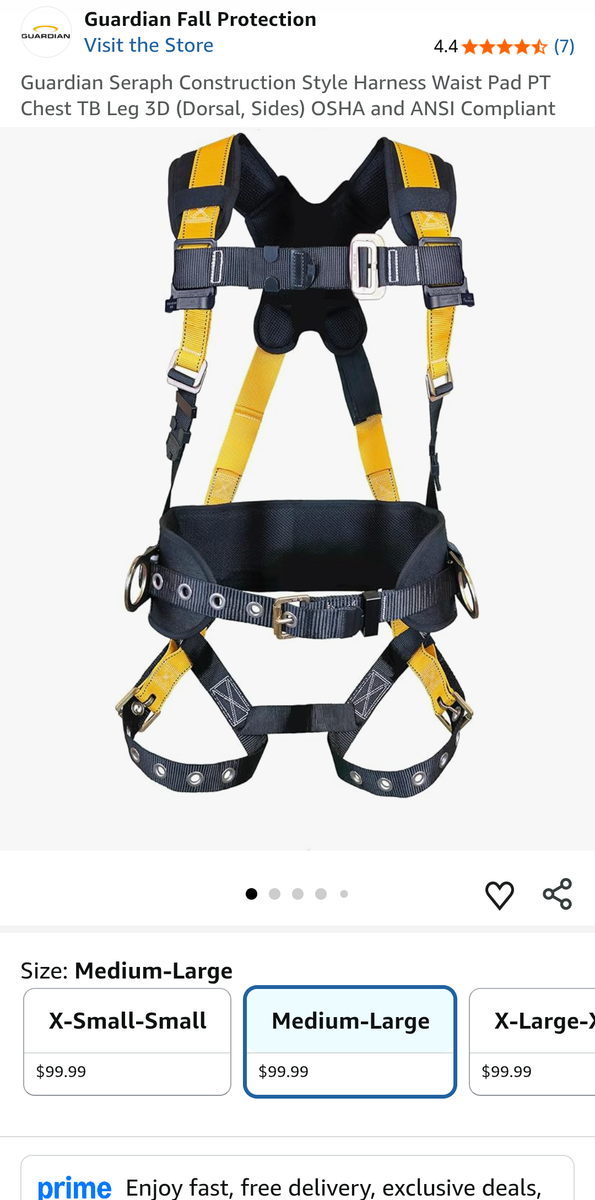 Construction harnesses and shock lanyards