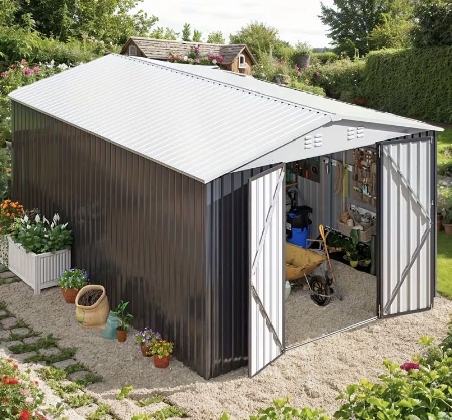 10 x 14 Large Metal Stroage Shed New In Selaed Box