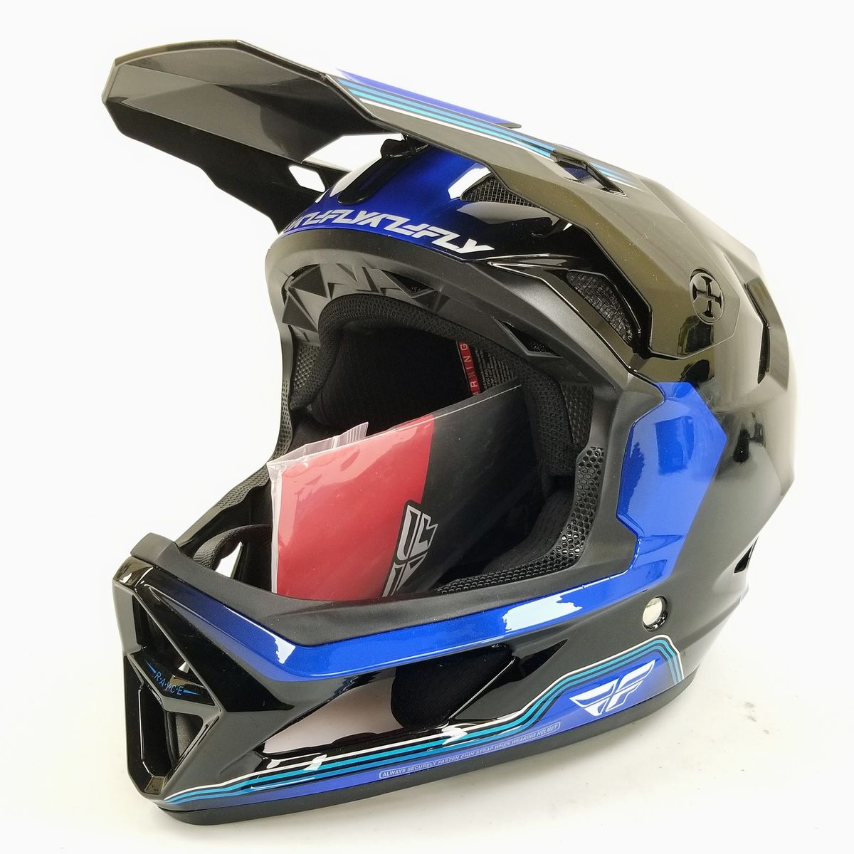 Fly Racing Rayce MTB/BMX Bicycle Helmet (Black/Blue, Small) (73-3621S-L-R2-S3)