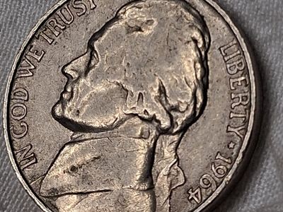 1964 Jefferson Five Cents US Nickel Coin