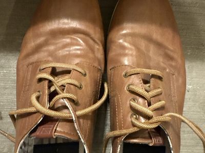 Ben Sherman Men's Brown PU Leather Oxford Sneakers Size 9 US