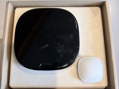 Ecobee Smart Thermostat with Voice Control & Room Sensors (2-Pack) Black/White