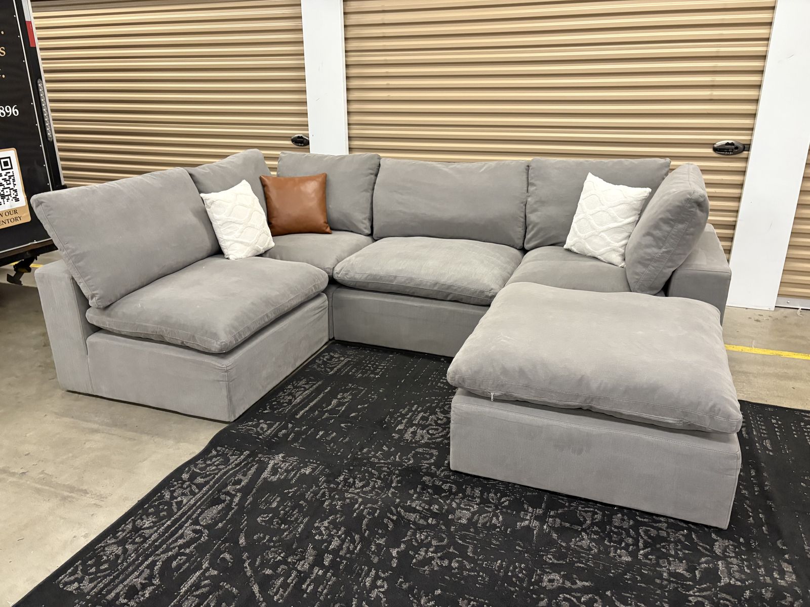 Gray DOWNEAST Modular Cloud Couch (Free Delivery)