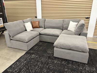 Gray DOWNEAST Modular Cloud Couch (Free Delivery)