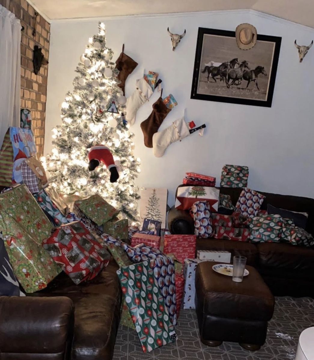 flocked Christmas tree