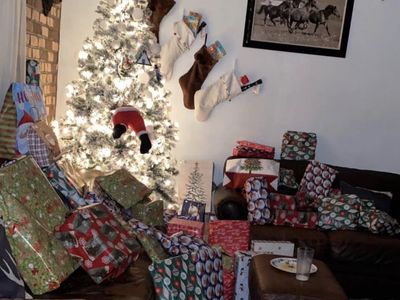 flocked Christmas tree