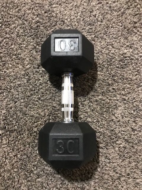 Gold's Gym 30 lb Hex Dumbbell – Rubber Coated