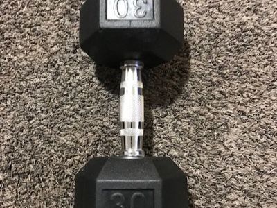 Gold's Gym 30 lb Hex Dumbbell – Rubber Coated