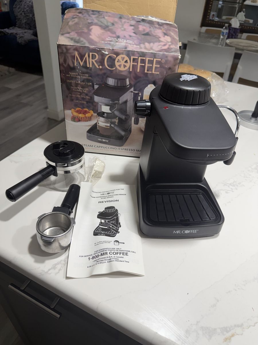 Mr. Coffee Steam Cappuccino/Espresso Maker, Black, ECM91 Model, Separate Brewing & Frothing