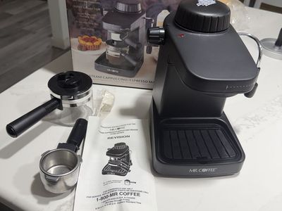Mr. Coffee Steam Cappuccino/Espresso Maker, Black, ECM91 Model, Separate Brewing & Frothing
