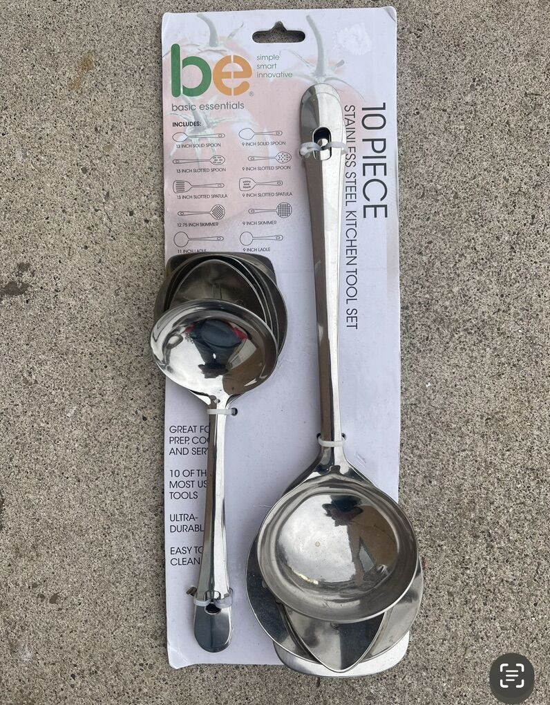 BE New 10 Piece Stainless Steel Kitchen Tool Set