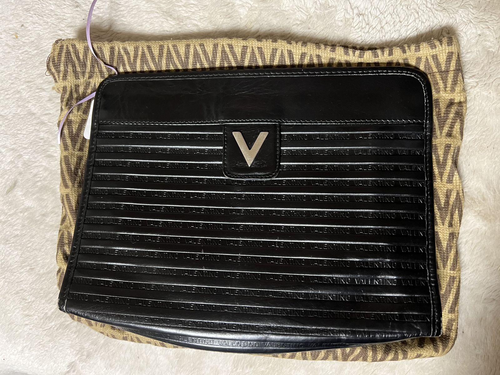 Mario Valentino Clutch bag Vlogos Black leather
