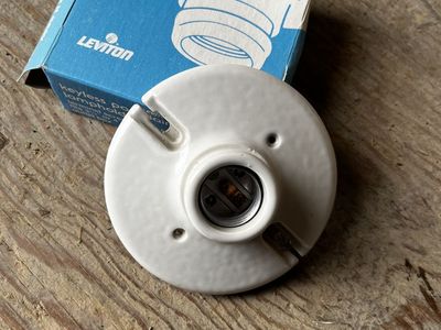 Porcelain Lightbulb Holder .50 Cents