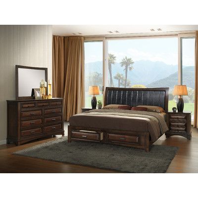 Solid wood Bedroom Set - Storage Bed Frame, Dressers, and Nightstands