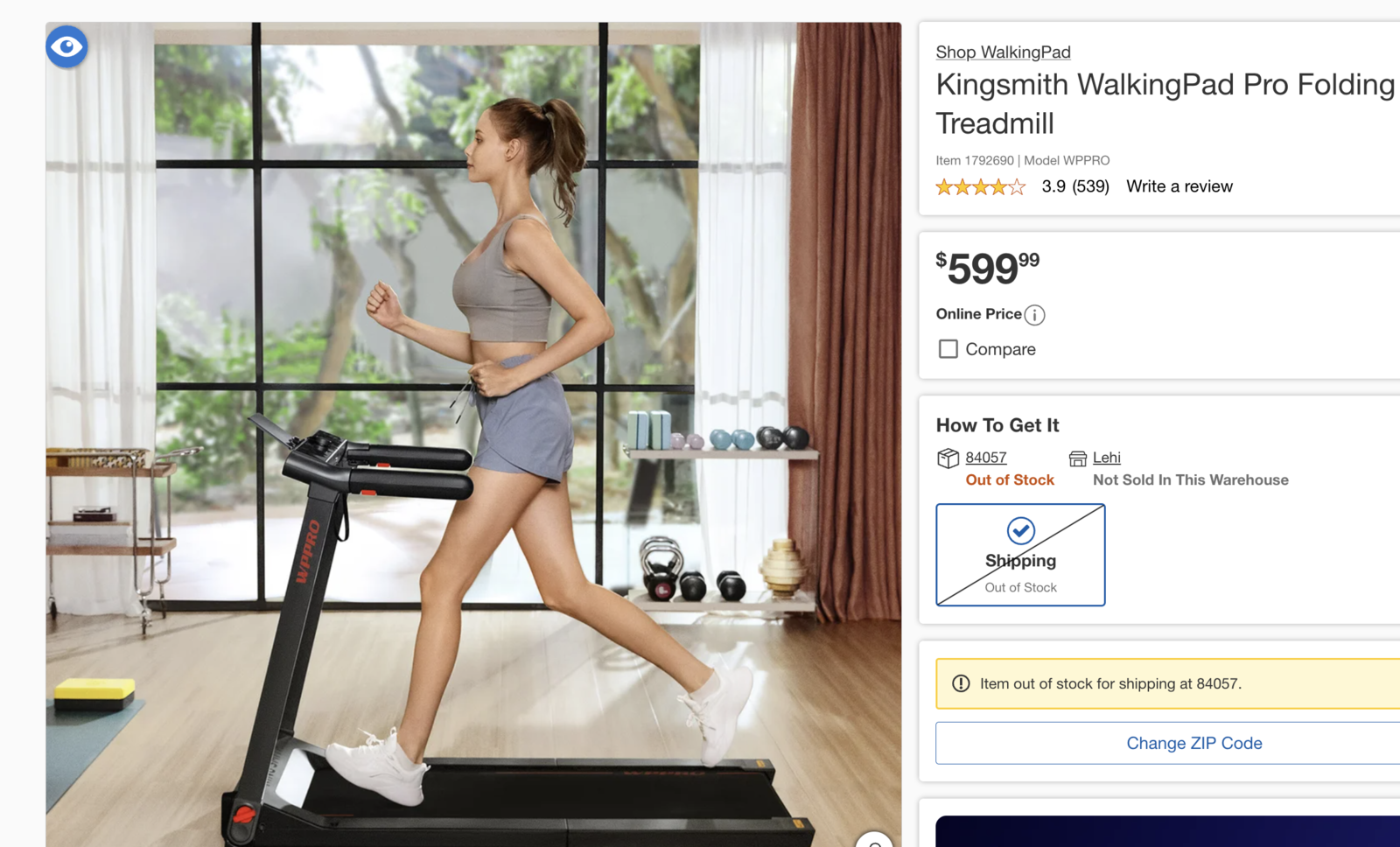 Kingsmith WalkingPad Pro for standing desk - New open box