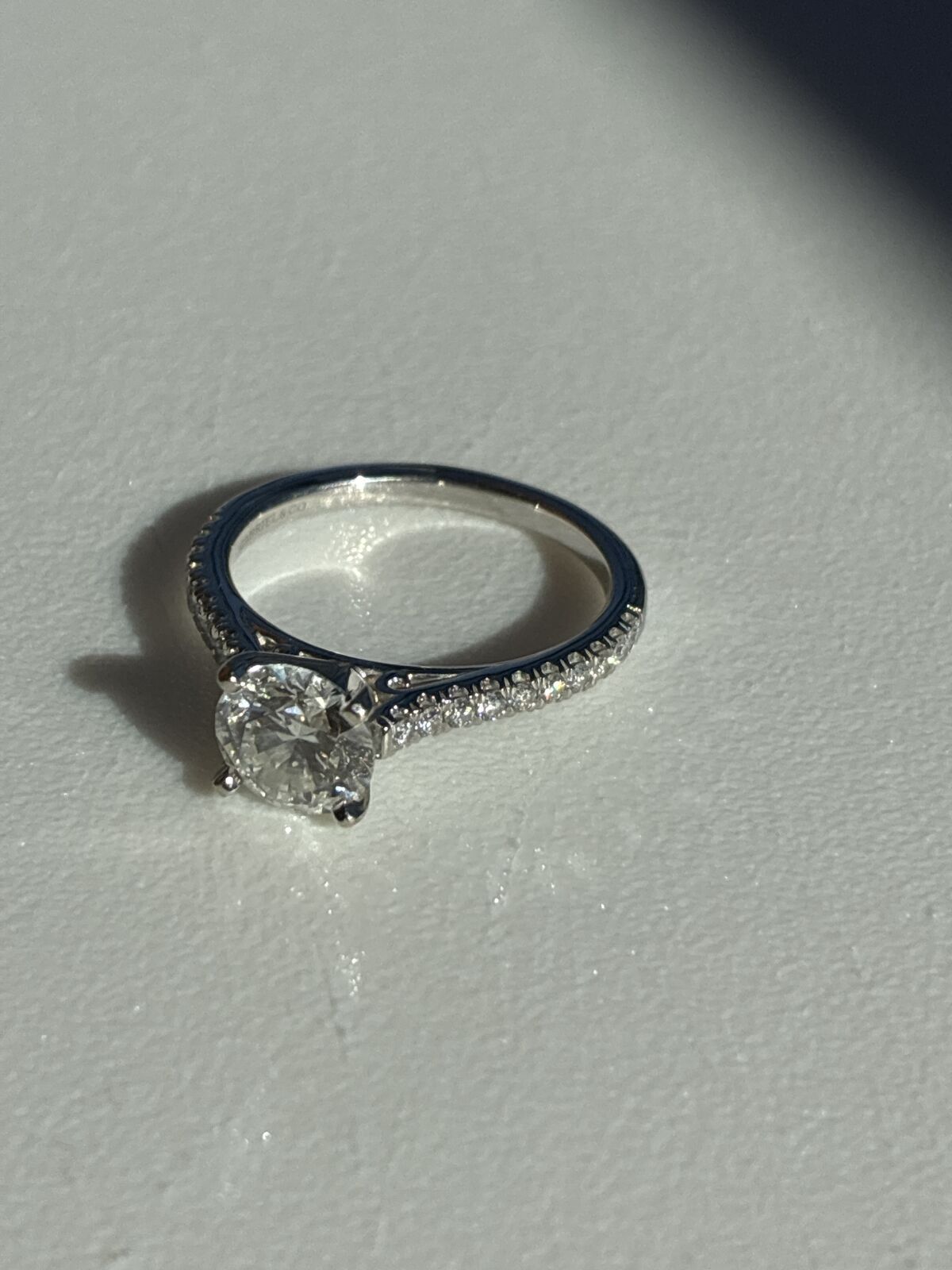 White Gold Lab Diamond Engagement Ring – Excellent Condition