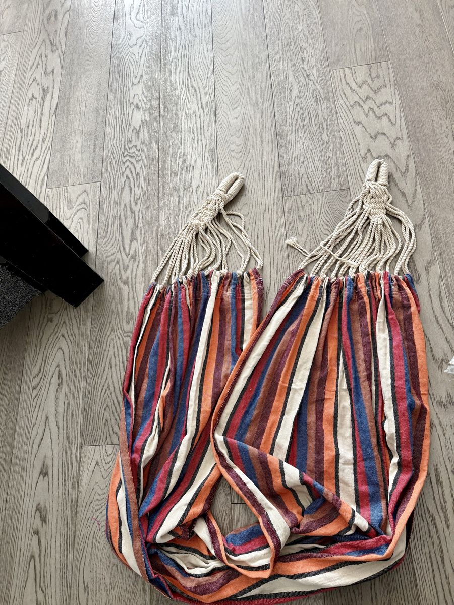 Colorful Striped Rope Hammock