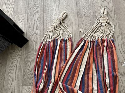 Colorful Striped Rope Hammock