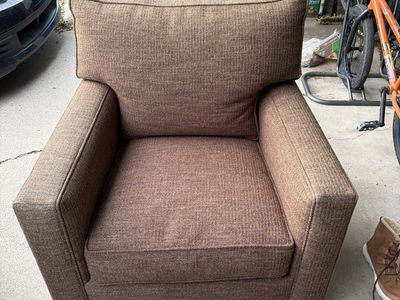 Brown Century Chair, 37”x34”x32” high