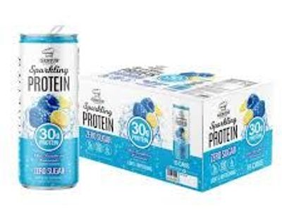 Genius Gourmet Sparkling Clear 30g Protein, Blue Raspberry Lemonade, 12 fl oz, 15-pack 1955661 #103562