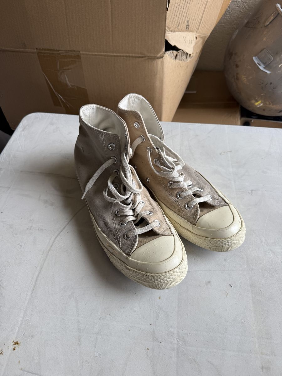 Converse Chuck Taylor All Star 70 High Top Sneakers Tan Beige two toned men’s size 8.5 women’s size 10.5