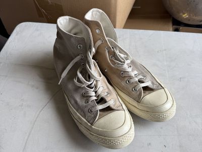 Converse Chuck Taylor All Star 70 High Top Sneakers Tan Beige two toned men’s size 8.5 women’s size 10.5
