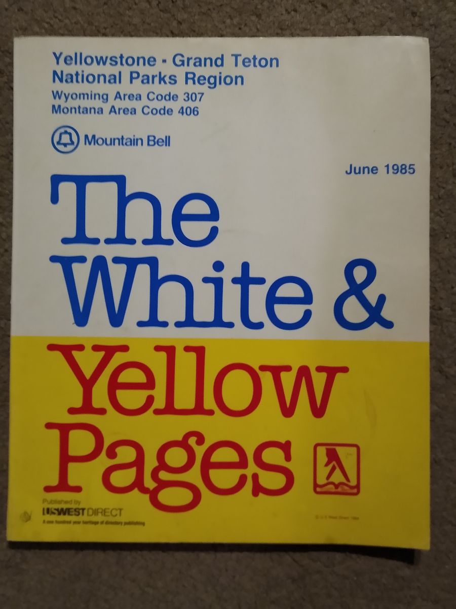 Yellowstone/Grand Teton Phone Directory - Vintage