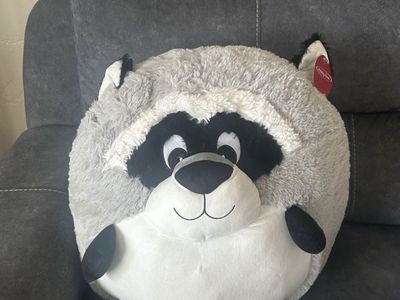 Large Fluffy Raccoon Pillow *NEW