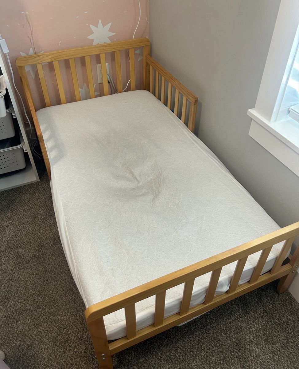 Wooden toddler bed
