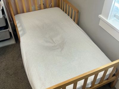 Wooden toddler bed
