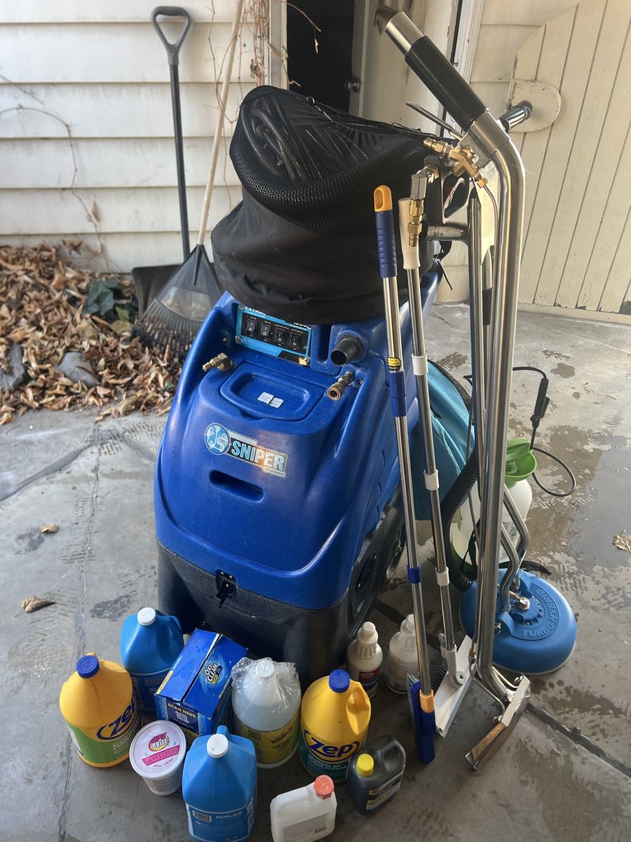 US Sniper 1200 PSI Carpet and Tile Cleaner Extractor with Turbo Hybrid & Cleaning Solutions