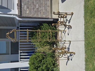 3 piece Brass living room set end tables & corner