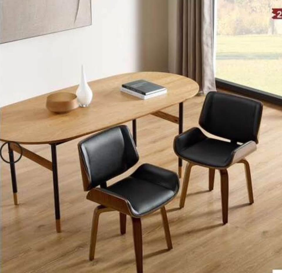 Chair With Faux Leather Upholstery