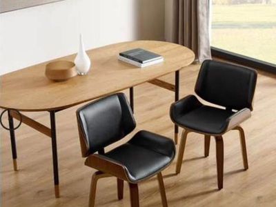Chair With Faux Leather Upholstery
