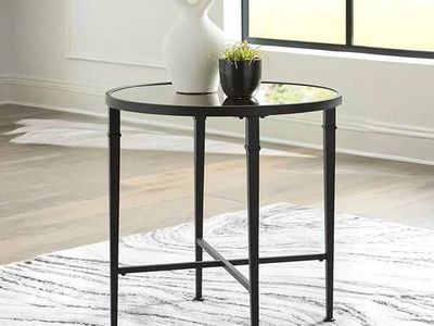 Mirrored Tabletop Accent Table Antique