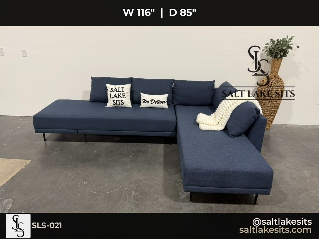 Blue Sleeper Sectional Sofa Couch Delivery