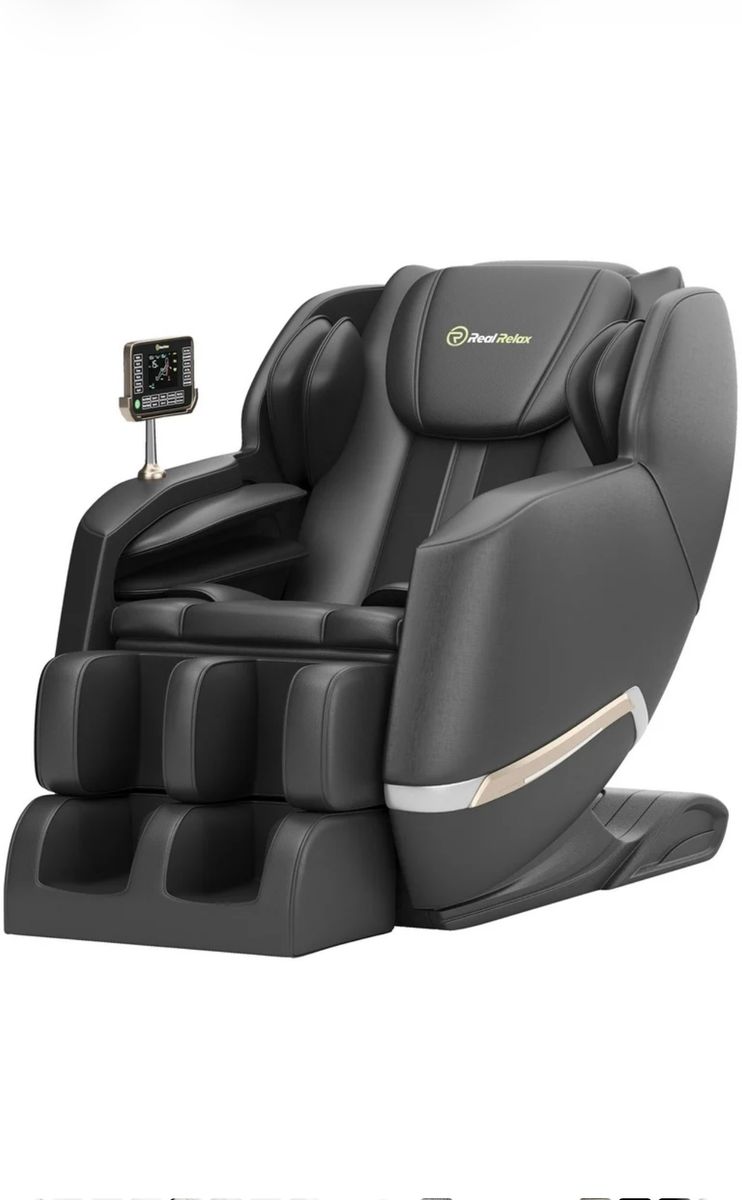 Real Relax Full Body Zero Gravity Shiatsu Recliner Electric Massage Chair, Black